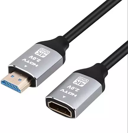 Uport HDMI Male to Female Cable 1M – 4K UHD, high-speed connection for stunning video quality. Perfect for connecting devices like laptops, TVs, and projectors. Durable and reliable performance.
