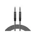 Portronics Konnect 5 AUX Cable – 1.5m Black High-Quality Audio Cable for Seamless Device Connectivity