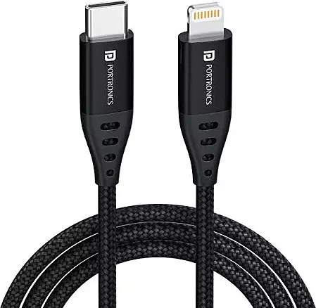 Portronics Konnect L – 20W PD Type-C to 8-Pin Cable offers fast charging and data transfer. Durable design, compatible with iPhones and iPads, ensuring reliable performance for all your devices.