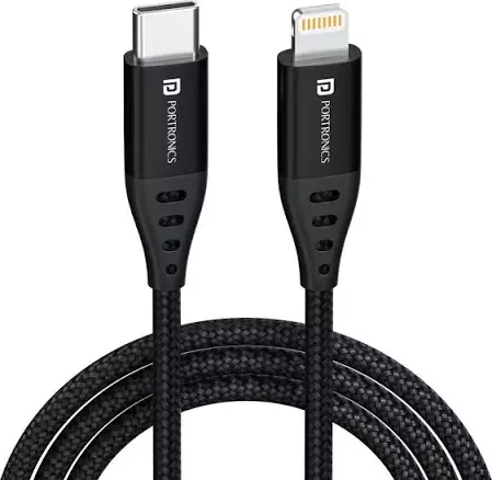 Portronics Konnect L – 20W PD Type-C to 8-Pin Cable offers fast charging and data transfer. Durable design, compatible with iPhones and iPads, ensuring reliable performance for all your devices.