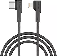 Portronics Konnect L – 8-Pin USB Cable, 3A, 1.2M Black, durable and fast charging, compatible with iPhones and iPads, perfect for syncing data and charging devices efficiently.