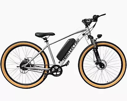 Hero Lectro Y3+ 27.5" Electric Bicycle - Silver/Black