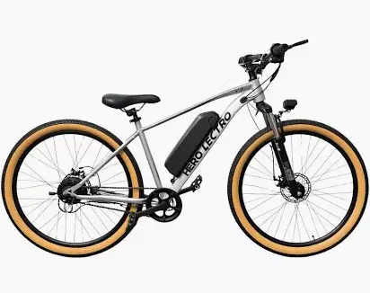 Hero Lectro Y3+ 27.5" Electric Bicycle - Silver/Black