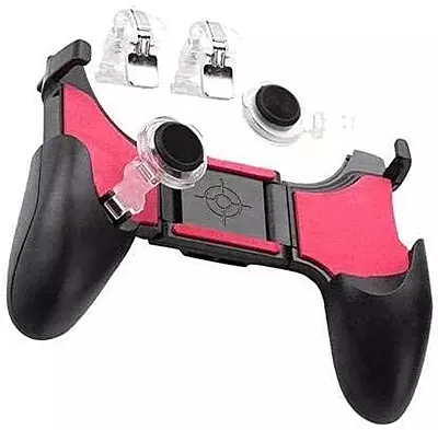 Mobile Gamepad 5 in 1 with 2 Trigger, Holder Grip, Movement Button Compatible with PUBG, KRAFTON, Garena Free Fire, Call of Duty Mobile for All Android and iOS Phones Mobile Gamepad 5 in 1 with 2 Trigger, Holder Grip, Movement Button Compatible with PUBG, KRAFTON, Garena Free Fire, Call of Duty Mobile for All Android and iOS Phones