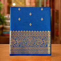 Turquoise Blue Festive Silk Saree