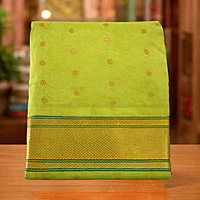Parrot Green Classic Silk Saree