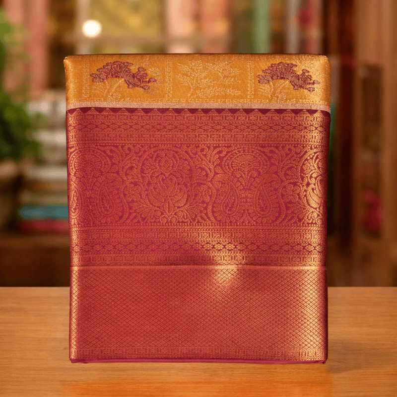 Maroon Bridal Silk Saree