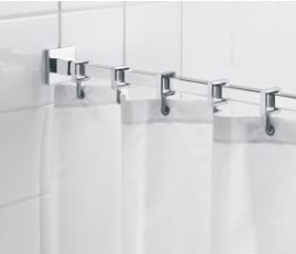 Shower curtain rod installation (2 brackets)