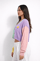 Colorblock Knit Cardigan Oversized