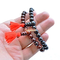 Ebony Wood & Red Sandalwood Punjabi Simrana – Spiritual Bracelet Set (1 Black & 1 Red)