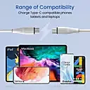 Portronics POR 2717 Silklink USB-C to USB-C Cable – 60W, 1M, Soft Silicon, White