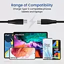 Portronics POR 2716 Silklink USB-C to USB-C Cable – 60W, 1M, Soft Silicon, Black