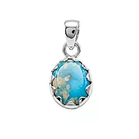 Turquoise 92.5 Sterling Silver Pendant