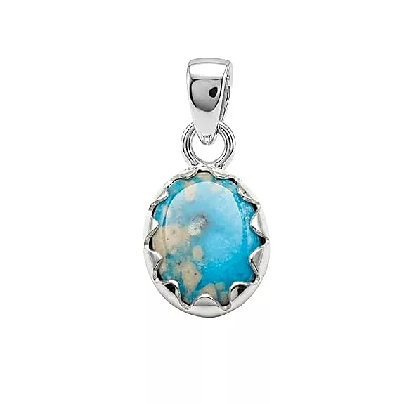 Turquoise 92.5 Sterling Silver Pendant