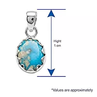 Turquoise 92.5 Sterling Silver Pendant