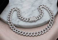 925 Silver Iced-Out Cuban Link Chain