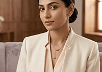 925 Silver Rose Gold Teardrop Y-Necklace