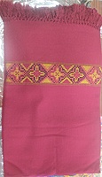 Single patti pink Kullu shawl