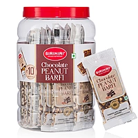 Chocolate Peanut Barfi (Rs 10 each) - Jar of 30 Pieces