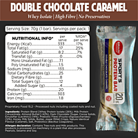 Sports Protein Bar – Double Chocolate Caramel (20g Protein | 70g Bar | Pack of 6 Pcs)