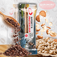 Sports Protein Bar – Hazelnut Coffee (20g Protein | 70g Bar | Pack of 6 Pcs)