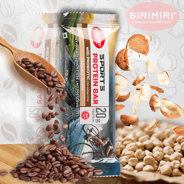 Sports Protein Bar – Hazelnut Coffee (20g Protein | 70g Bar | Pack of 6 Pcs)