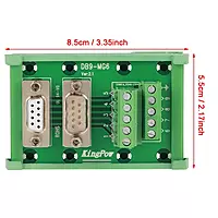 DB9-MG6 Terminal Blocks Module DIN Rail Mount Interface Module Male / Female Connector Board