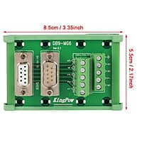 DB9-MG6 Terminal Blocks Module DIN Rail Mount Interface Module Male / Female Connector Board