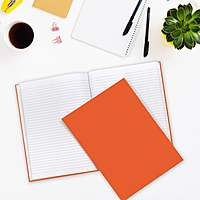 A4 160 Pages 8mm Ruled Yellow Casebound Notebook