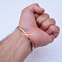 4mm Stainless Steel SP Brass Ring Punjabi Kada Unisex