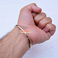 4mm Stainless Steel SP Brass Ring Punjabi Kada Unisex