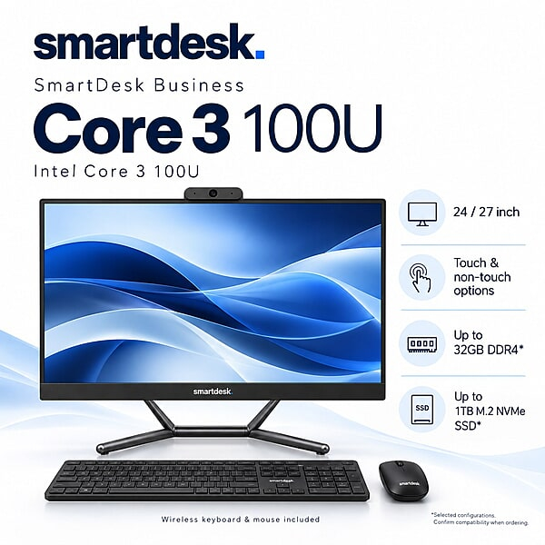 SmartDesk Business Core 3 100U All-in-One PC