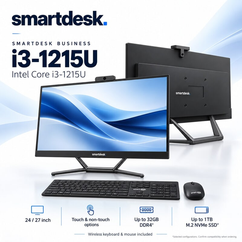 SmartDesk Business Core i3-1215U All-in-One PC – 12th Gen