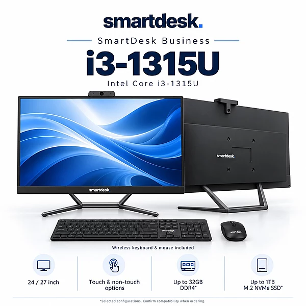 SmartDesk Business Core i3-1315U All-in-One PC – 13th Gen