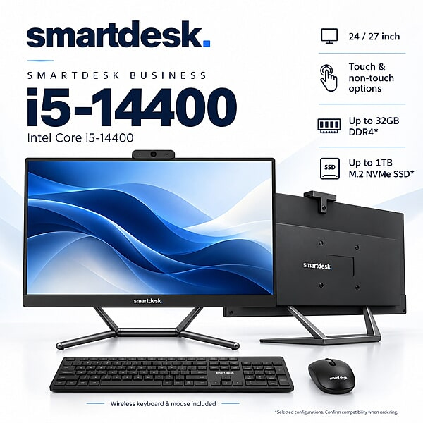 SmartDesk Business Core i5-14400 All-in-One PC – 14th Gen