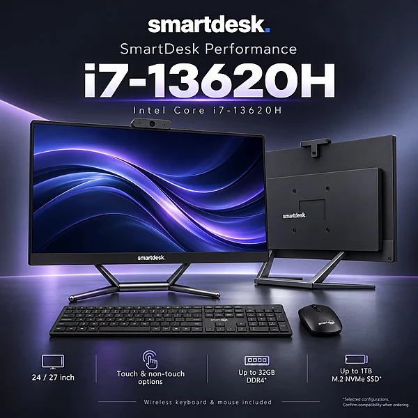 SmartDesk Performance Core i7-13620H All-in-One PC – 13th Gen