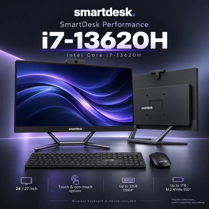 SmartDesk Performance Core i7-13620H All-in-One PC – 13th Gen