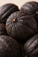 texture of naturally smoked black dried lemon