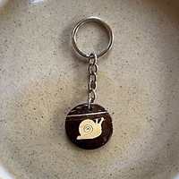 Coconut Shell Key Chain