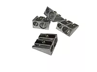 Pack of 12 Janrax Two Hole Metal Pencil Sharpeners