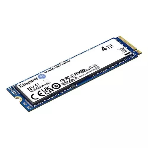 Kingston NV3 4TB NVMe Gen4 SSD – PCIe 4.0 | M.2 2280 | Fast Reliable Storage