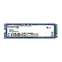 Kingston NV3 4TB NVMe Gen4 SSD – PCIe 4.0 | M.2 2280 | Fast Reliable Storage