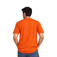 Men’s Orange Sol Seeker Graphic T-Shirt – Premium Cotton Round Neck Printed Casual Tee