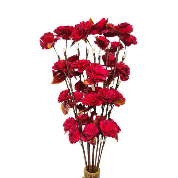 natural sola beauty rose stick dry flower stick for long vase and decorative floral bouquets