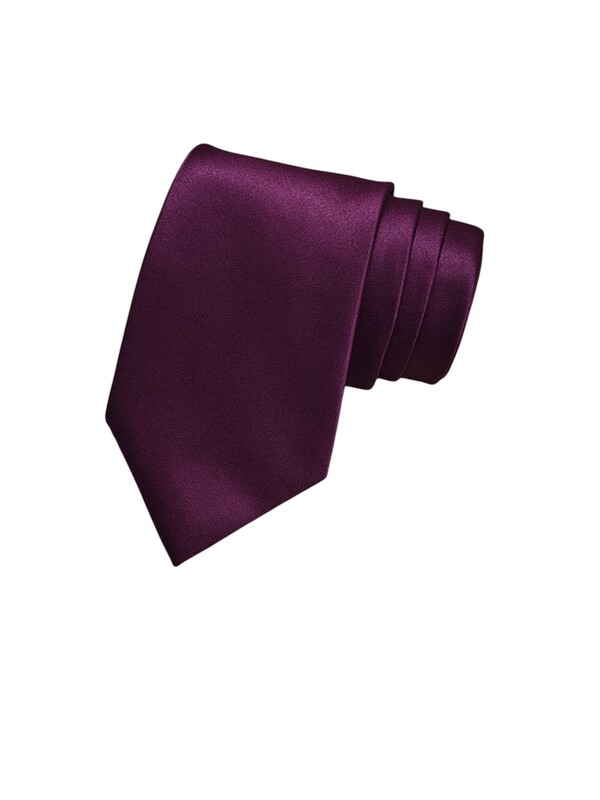 Burgundy Solid Microfiber Silk Necktie