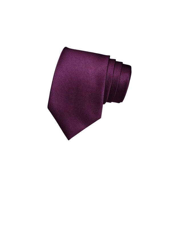 Burgundy Solid Microfiber Silk Necktie