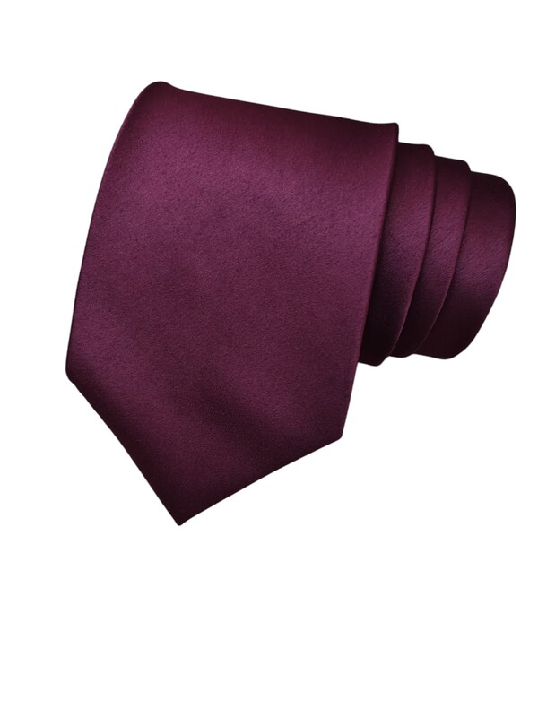 Burgundy Solid Microfiber Silk Necktie