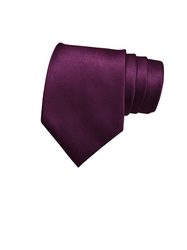 Burgundy Solid Microfiber Silk Necktie