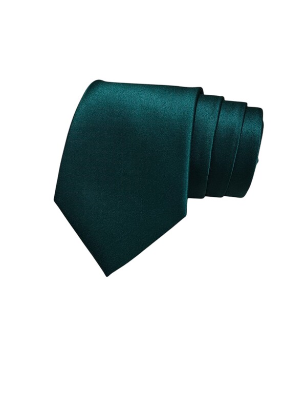 Green Solid Microfiber Silk Necktie