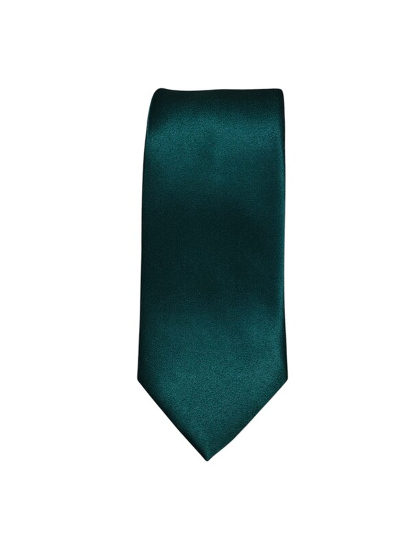 Green Solid Microfiber Silk Necktie